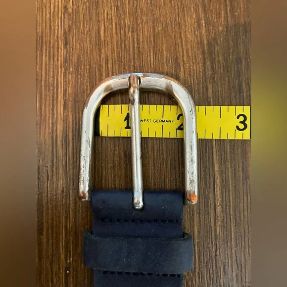 Vintage Vanzetti Studded Blue Suede (Leather Coated) Belt - Made in Germany - Picture 9 of 10